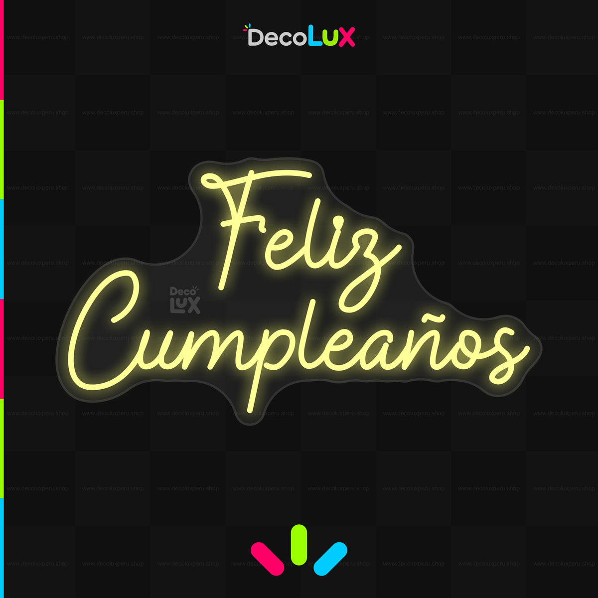 Feliz Cumpleaños 02 - Letrero Neon Flex Premium