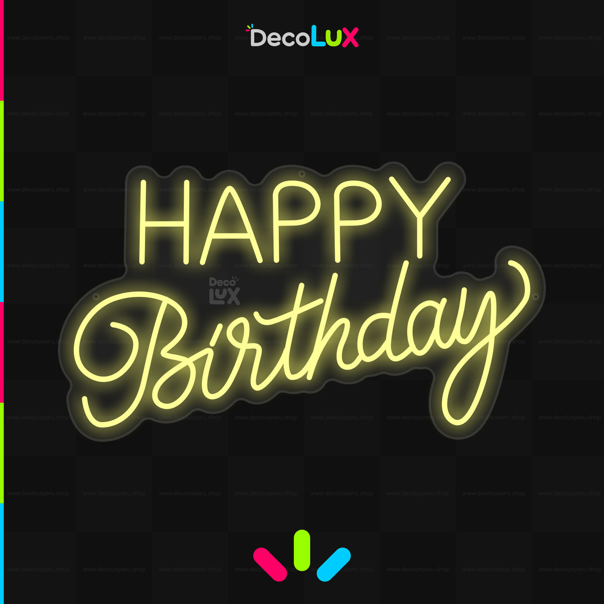 Happy Birthday 01 - Letrero Neon Flex Premium