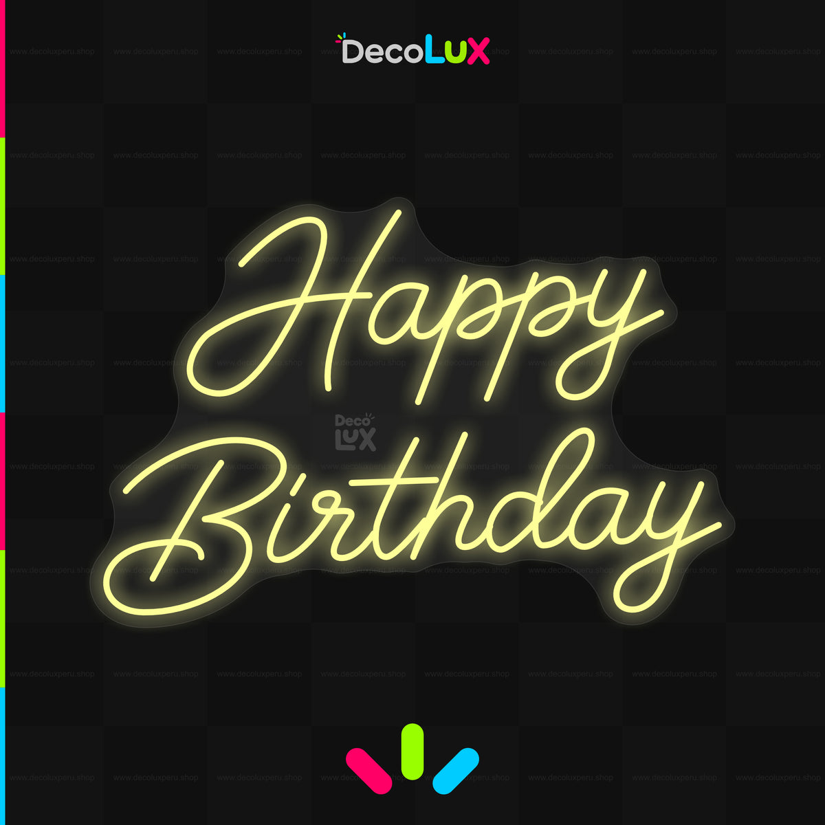 Happy Birthday 05 - Letrero Neon Flex Premium