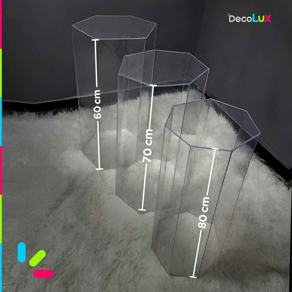 Mesas Transparentes Irrompibles - Hexagonales