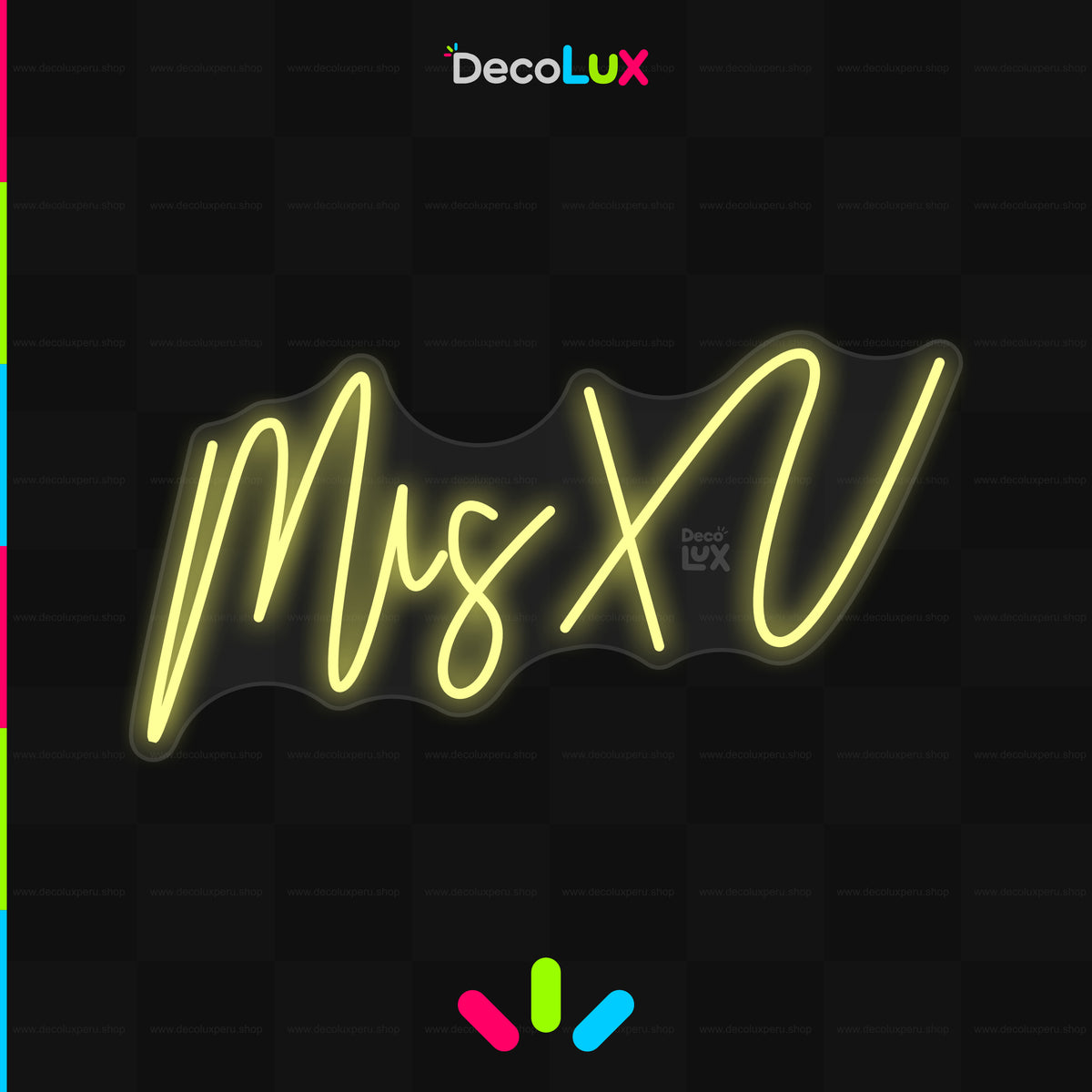 Mis 15 Años 04 - Letrero Neon Flex Premium